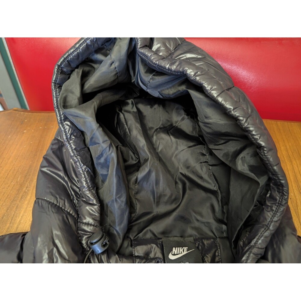 NEW Nike Quilted Puffer Jacket Men’s 3XL Black Hooded Full Zip 3X - Picture 3 of 16